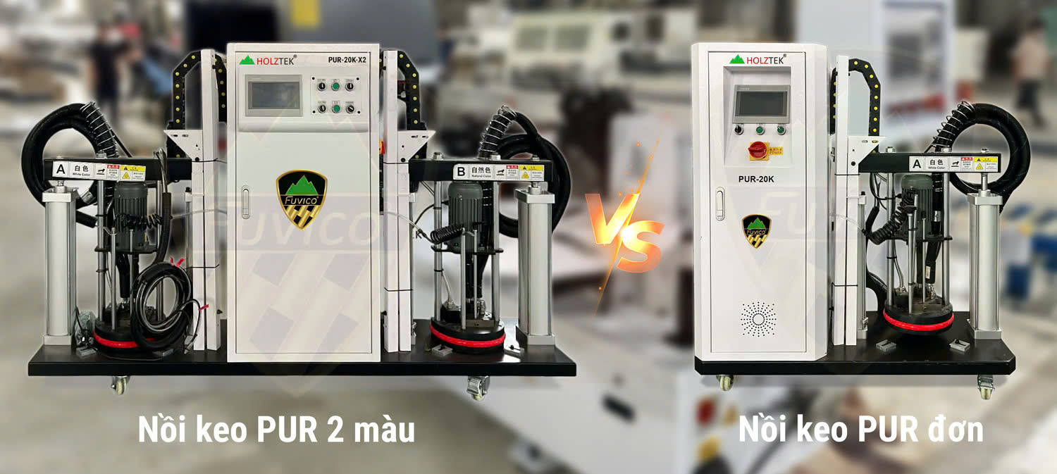 Bộ nồi keo PUR tương thích với mọi dòng máy dán cạnh