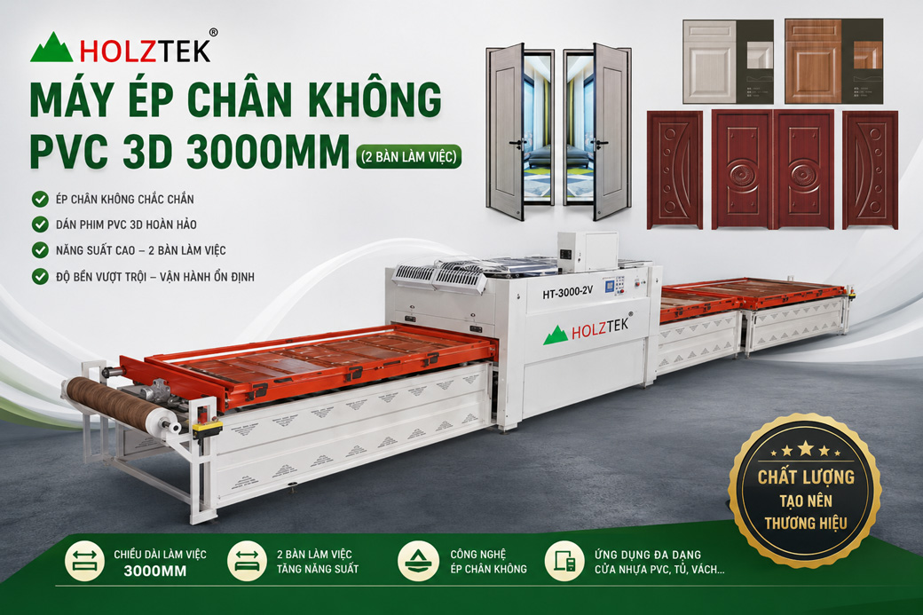 Chi tiết nổi bật máy dán veneer 3D hút chân không