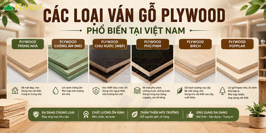 Các loại ván gép Plywood