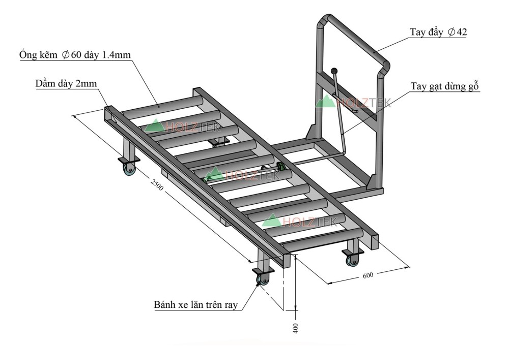 xe đẩy chuyển phôi