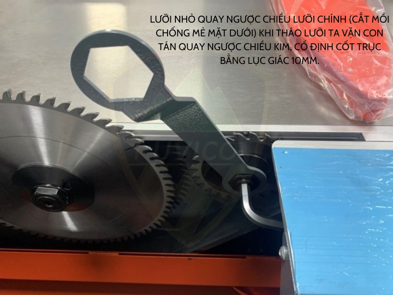 Mở lắp lưỡi cưa phụ