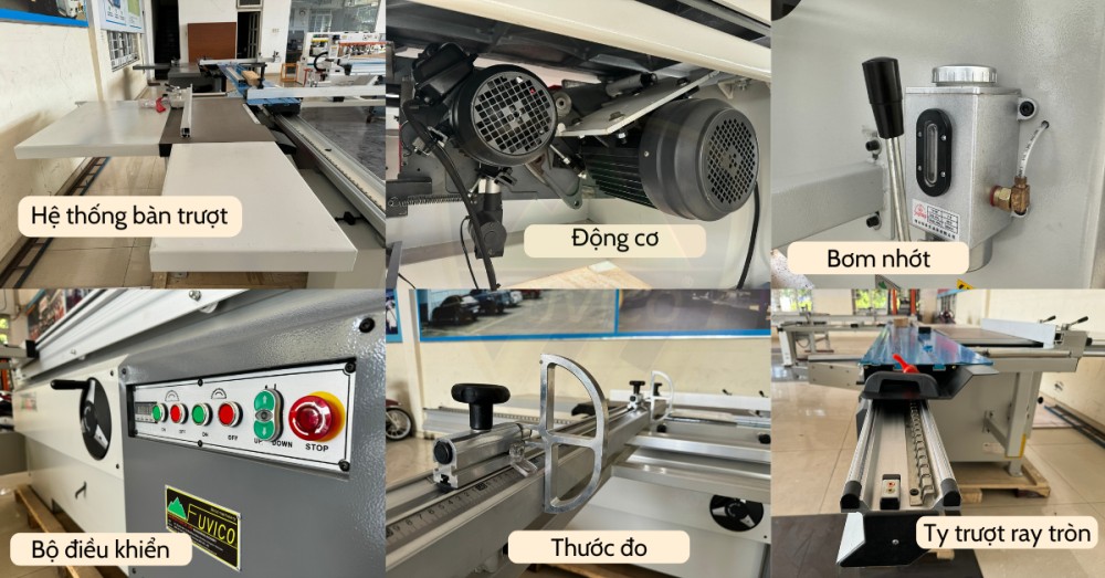Cấu tạo máy cưa bàn trượt