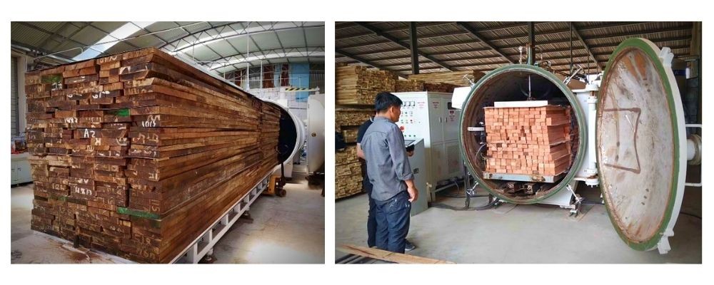 công nghệ sấy gỗ chân không