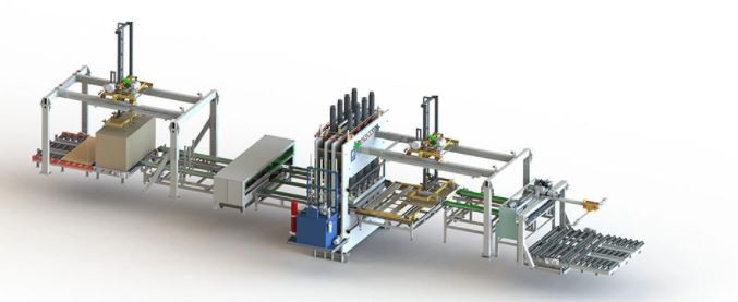 máy ép melamin tự động