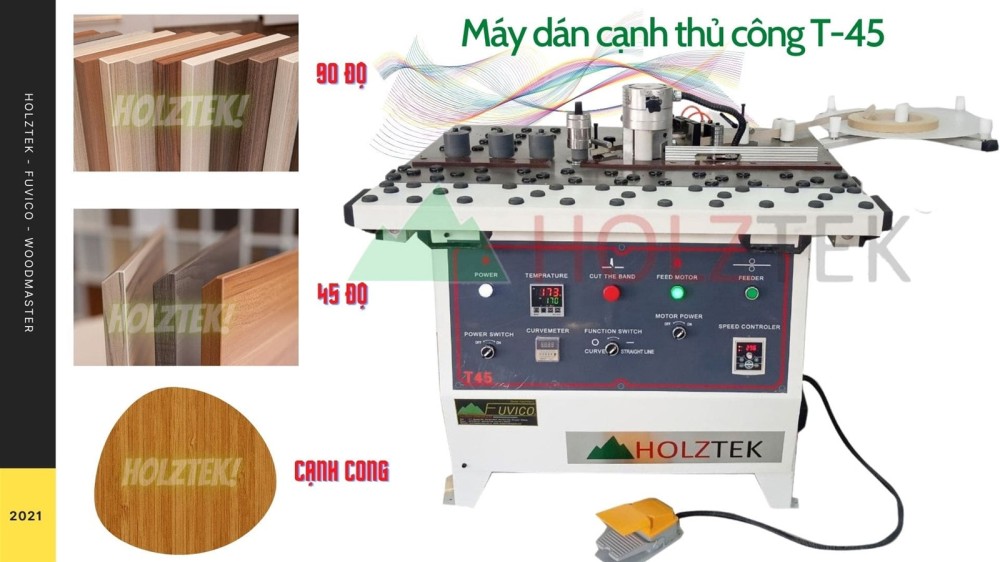 máy dán cạnh nghiêng 45 độ