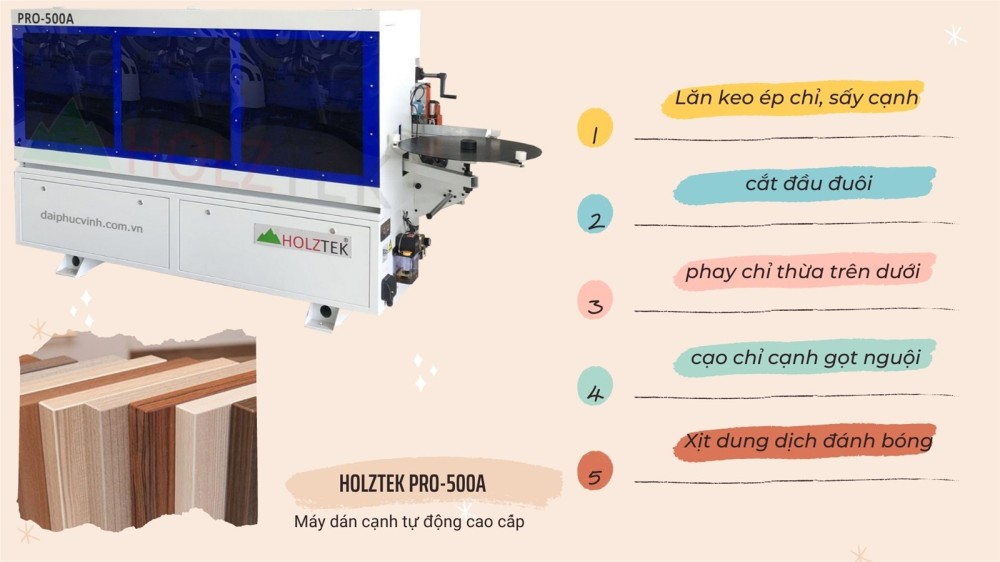 Máy dán cạnh 5 chức năng