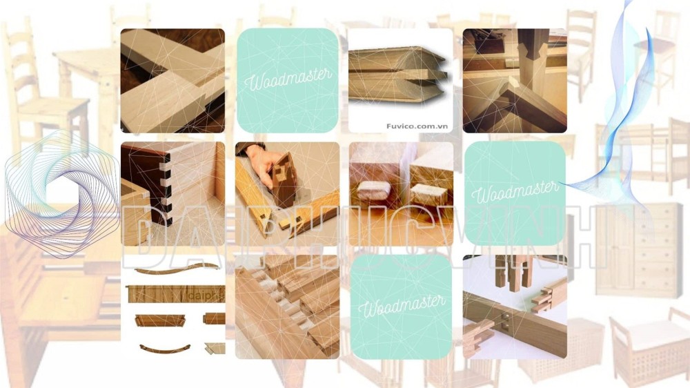 các mẩu mộng gỗ