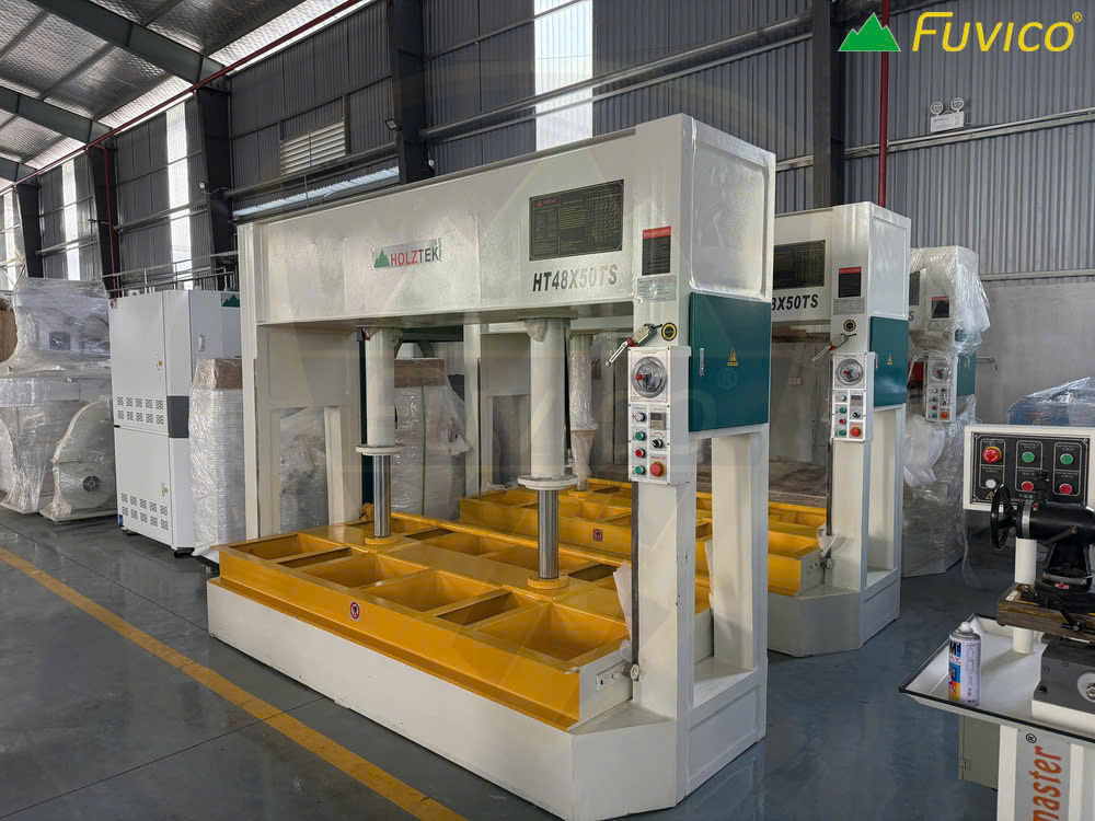 Các dòng máy ép nóng, ép nguội, ép cong gỗ tự nhiên