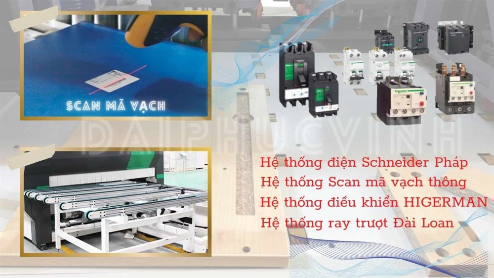 Linh kiện cao cấp của máy khoan gỗ CNC 6 mặt