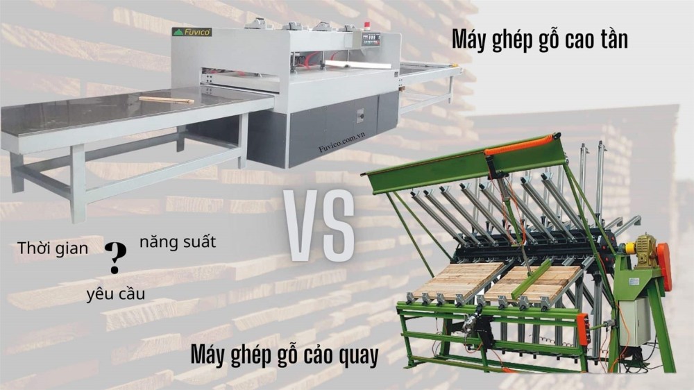 máy ghép cao tần và cảo ghép gỗ