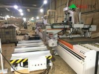 Mua Máy CNC Nesting 1 Đầu Thay Dao + Trục Cưa Kép Holztek Full Line 7391