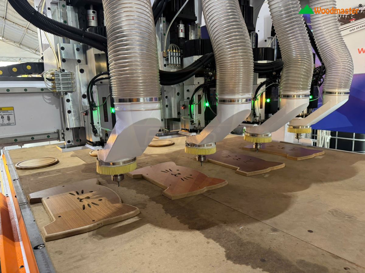 MÁY PHAY CNC NESTING 4 ĐẦU THAY DAO TỰ ĐỘNG BÀN LỚN HT-1850R4ATC 76659 8981