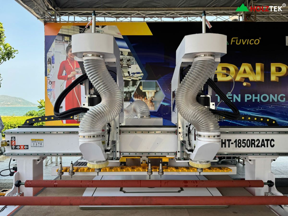 MÁY PHAY CNC NESTING 2 ĐẦU THAY DAO TỰ ĐỘNG HT-1830R2ATC 76659 8976