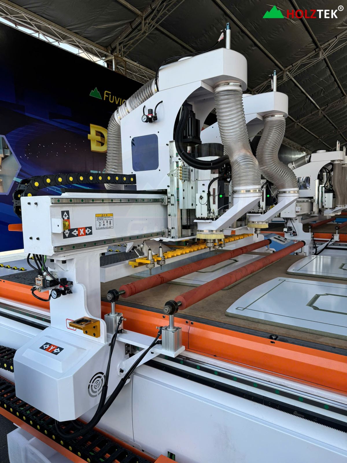 MÁY PHAY CNC NESTING 2 ĐẦU THAY DAO TỰ ĐỘNG HT-1830R2ATC 76659 8977