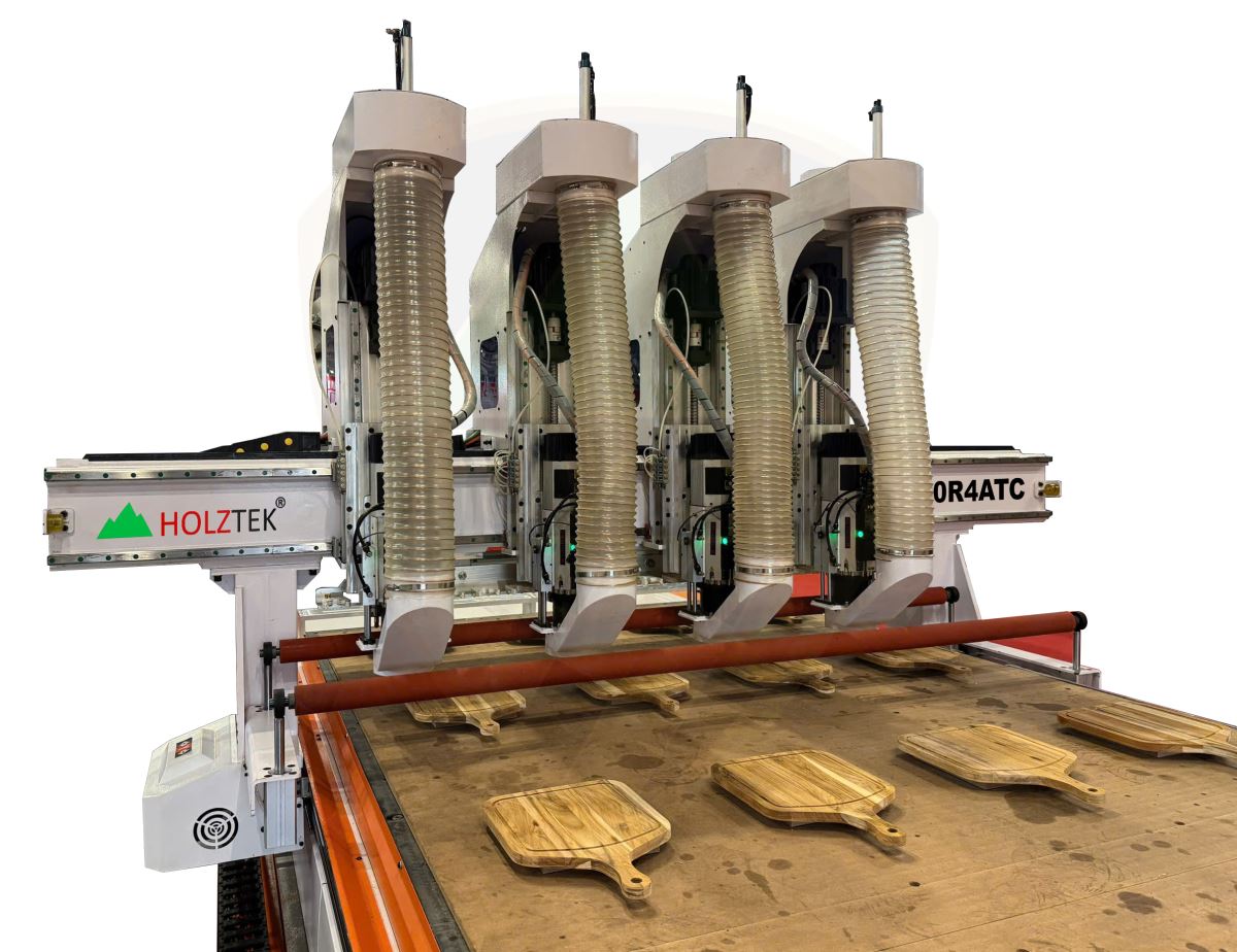 MÁY PHAY CNC NESTING 4 ĐẦU THAY DAO TỰ ĐỘNG BÀN LỚN HT-1850R4ATC 76659 8979