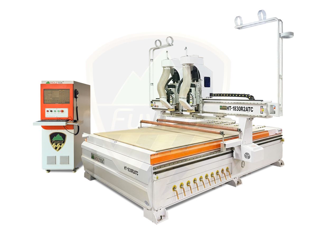 MÁY PHAY CNC NESTING 2 ĐẦU THAY DAO TỰ ĐỘNG HT-1830R2ATC 76659 8973