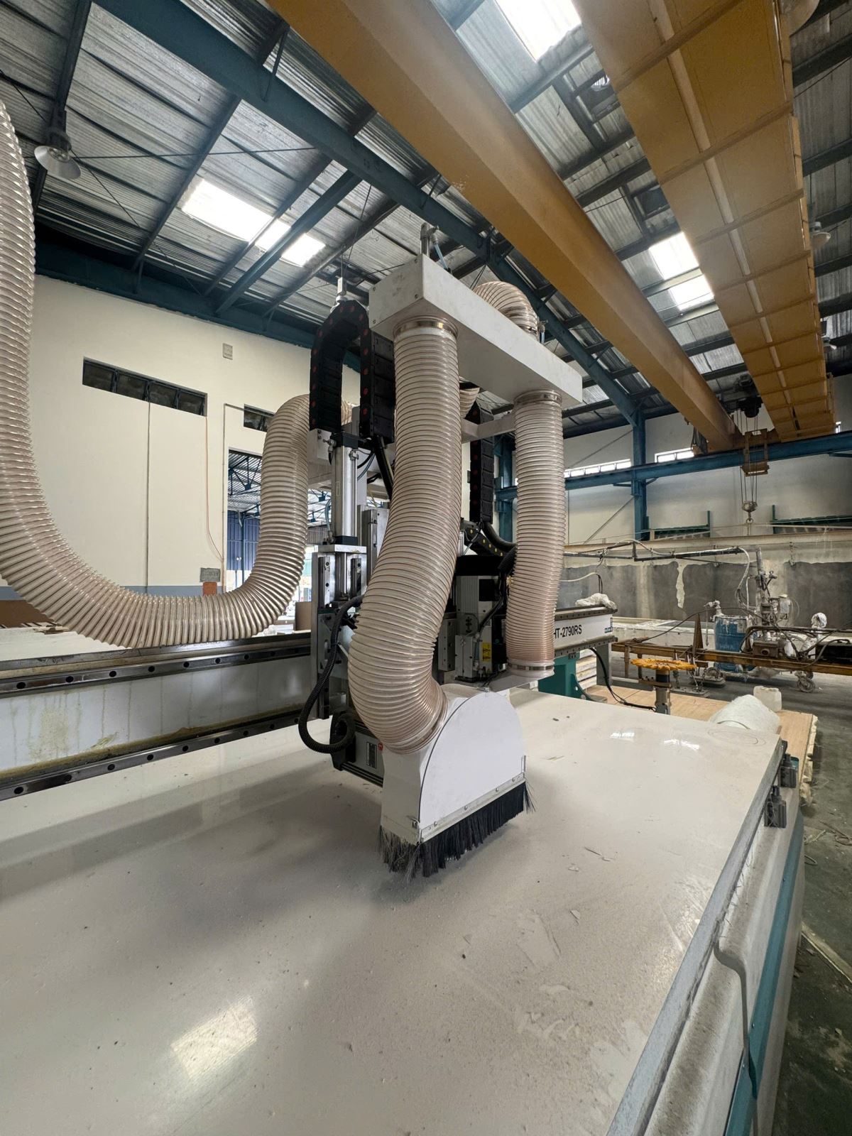 Máy phay CNC router thay dao tự động bàn lớn kết hợp trục cưa xoay đa hướng HT-2790RS 97687 9333