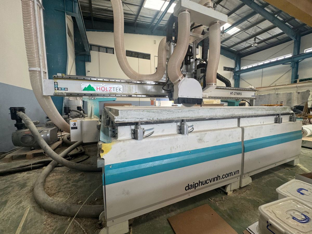 Máy phay CNC router thay dao tự động bàn lớn kết hợp trục cưa xoay đa hướng HT-2790RS 97687 9336