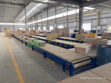 BĂNG TẢI XÍCH MẶT GỖ FUVICO ( dùng trong công đoạn lắp Ráp Đóng Gói)