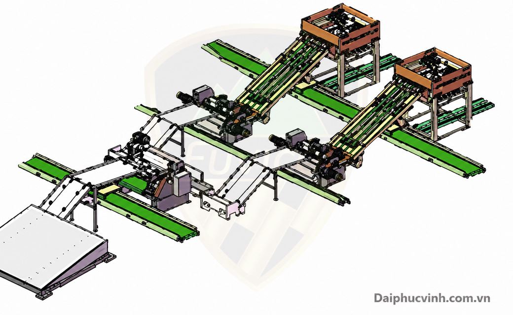 DÂY CHUYỀN MÁY TU BÓC VÁN LẠNG PLYWOOD TỰ ĐỘNG 2 LINE WM-PL1300FD