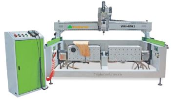 MÁY CNC 4D BÀN KÉP 1 ĐẦU ( chuyên cắt các loại tựa ghế plywood)