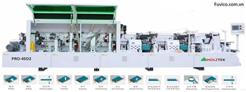 MÁY DÁN CẠNH VÁT NGHIÊNG 45 ĐỘ 2 NỒI KEO