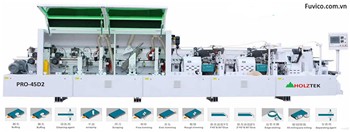 MÁY DÁN CẠNH VÁT NGHIÊNG 45 ĐỘ 2 NỒI KEO