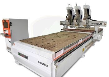 MÁY PHAY CNC ROUTER 3 ĐẦU THAY DAO 2 BÀN KÉP HT-1530x2R3ATC