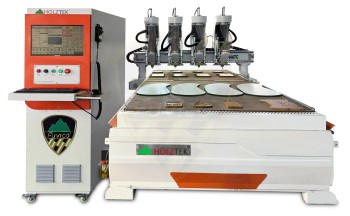 MÁY PHAY CNC ROUTER 4 ĐẦU THAY DAO TỰ ĐỘNG HT-1830R4ATC