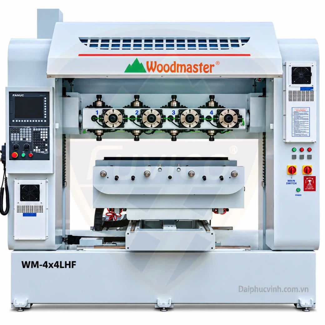 MÁY PHAY TIỆN CNC 4 TRỤC 20 DAO (Option dao tiện) WM-4x4LHF